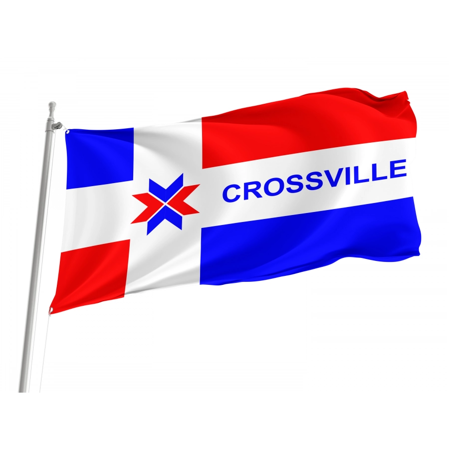 Flag of Crossville, Tennessee, Patriotic Flags, Unique Design Print, Flags for Indoor & Outdoor Use