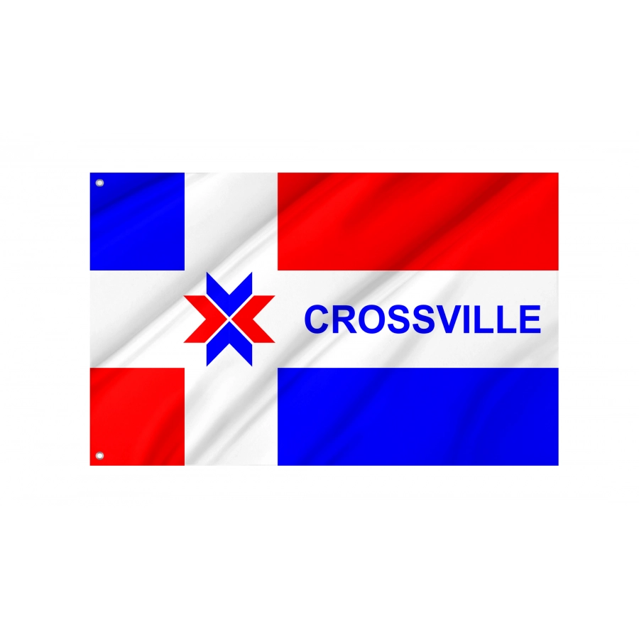 Flag of Crossville, Tennessee, Patriotic Flags, Unique Design Print, Flags for Indoor & Outdoor Use