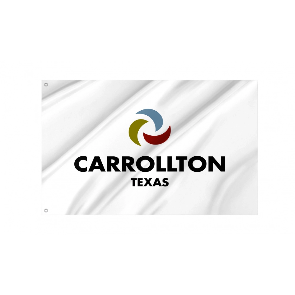 Carrollton, Texas 2016 Flag for Indoor & Outdoor Use