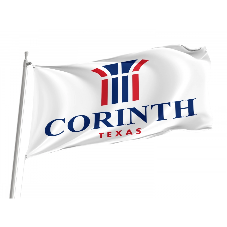 Flag of Corinth, Texas, Patriotic Flags, Unique Design Print, Flags for Indoor & Outdoor Use