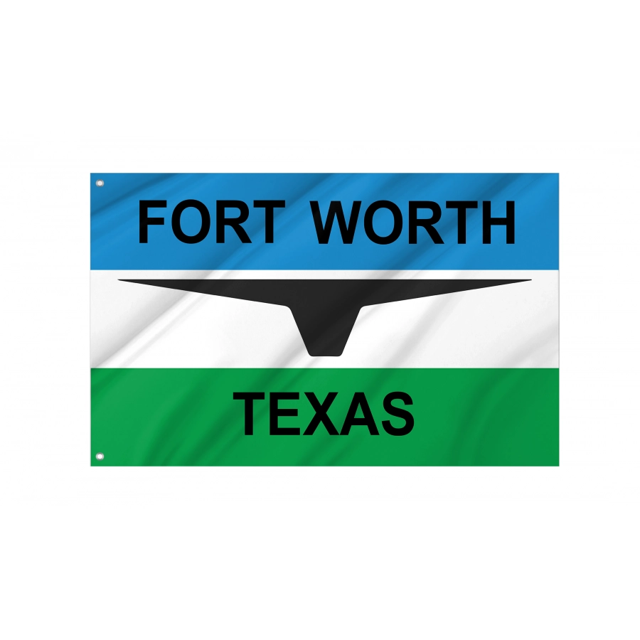 Flag of Fort Worth, Texas 1968-2004, Patriotic Flags, Unique Design Print, Flags for Indoor & Outdoor Use