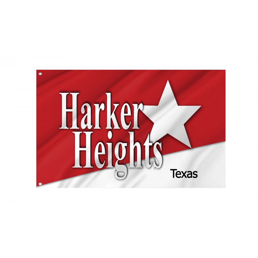 Flag of Harker Heights, Texas, Patriotic Flags, Unique Design Print, Flags for Indoor & Outdoor Use