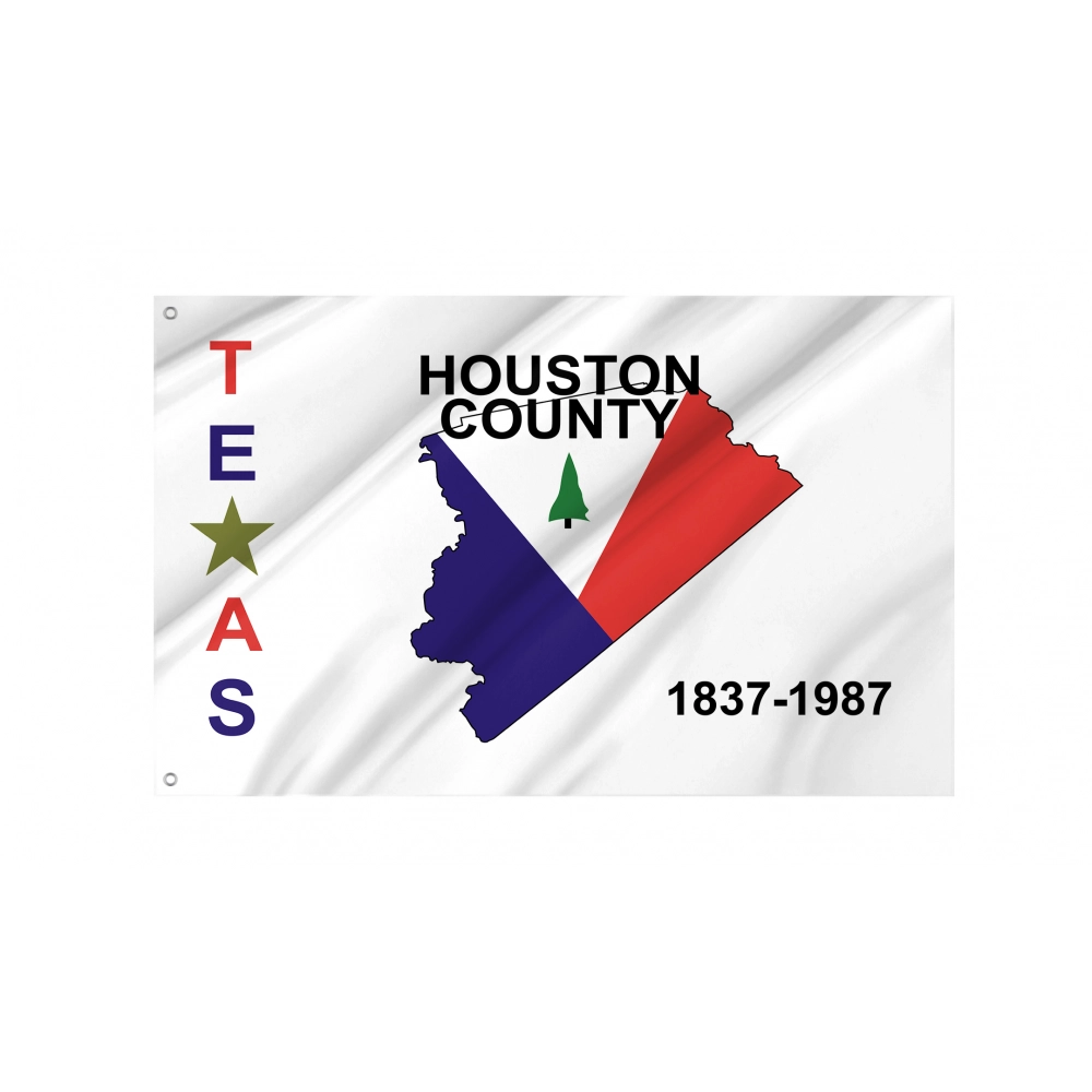 Houston County, Texas Flag for Indoor & Outdoor Use