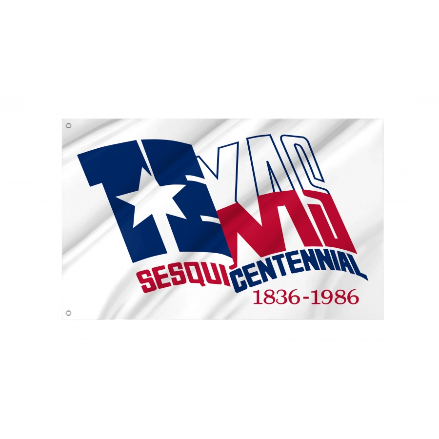 Flag of Texas Sesquicentennial, Patriotic Flags, Unique Design Print, Flags for Indoor & Outdoor Use