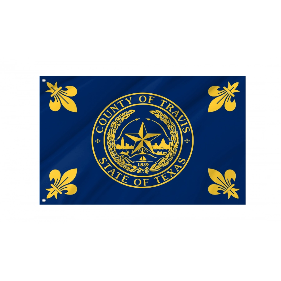 Flag of Travis County, Texas, Patriotic Flags, Unique Design Print, Flags for Indoor & Outdoor Use