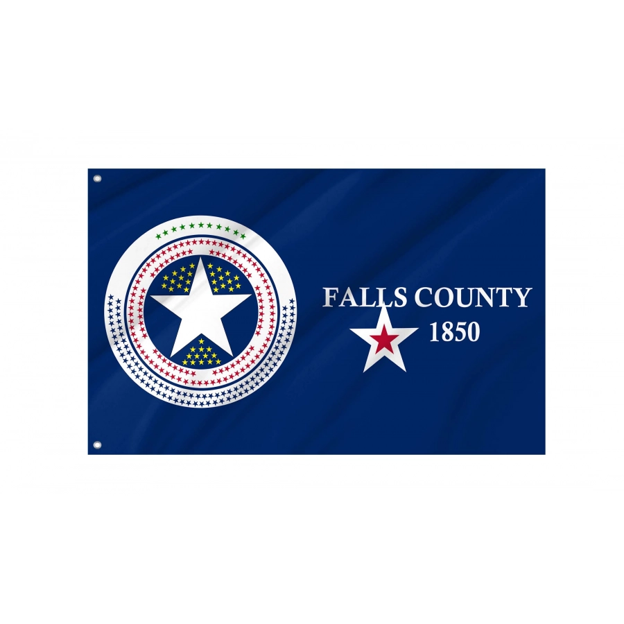 Falls County, Texas  Flag for Indoor & Outdoor Use, USA383
