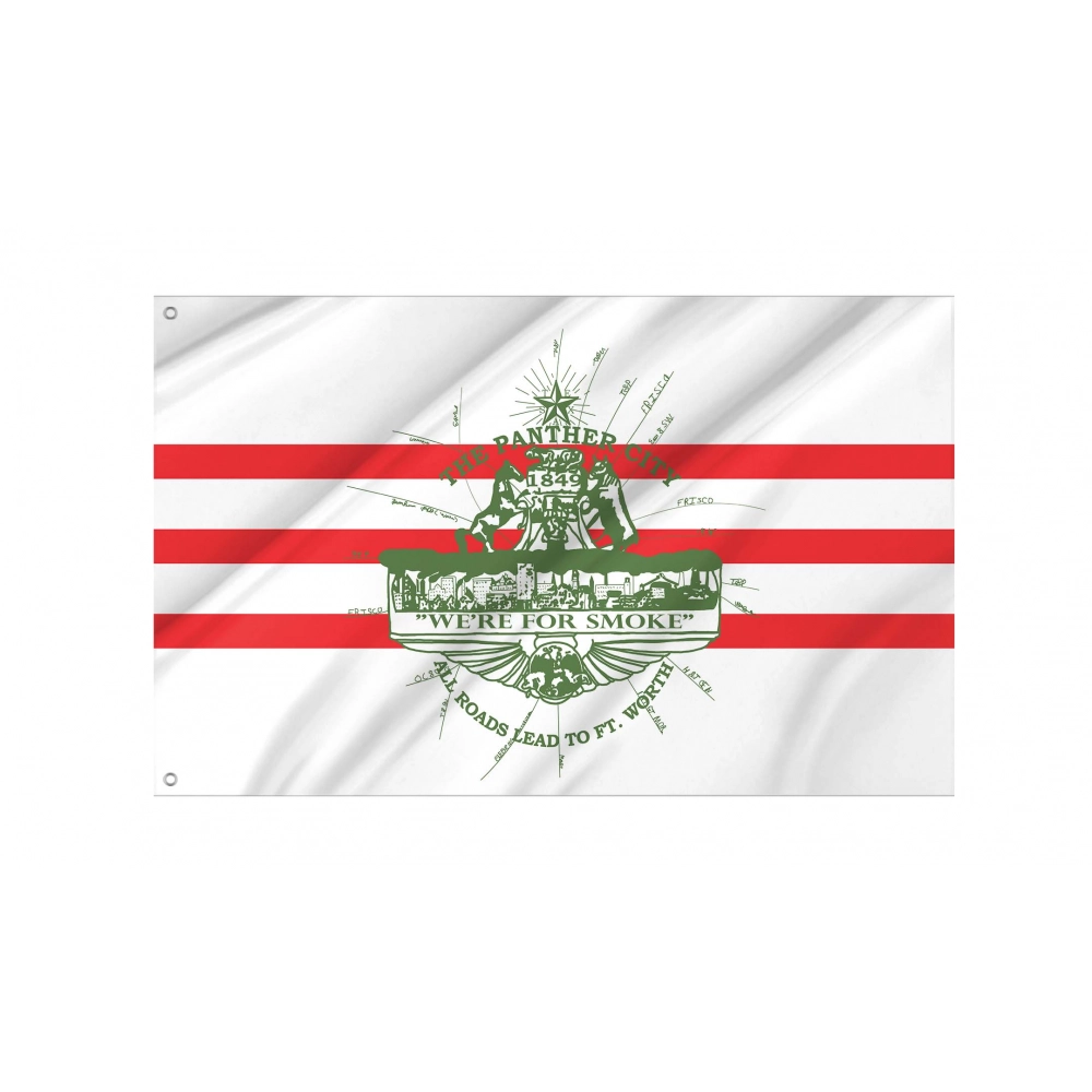 Fort Worth 1912-1968, Texas  Flag for Indoor & Outdoor Use