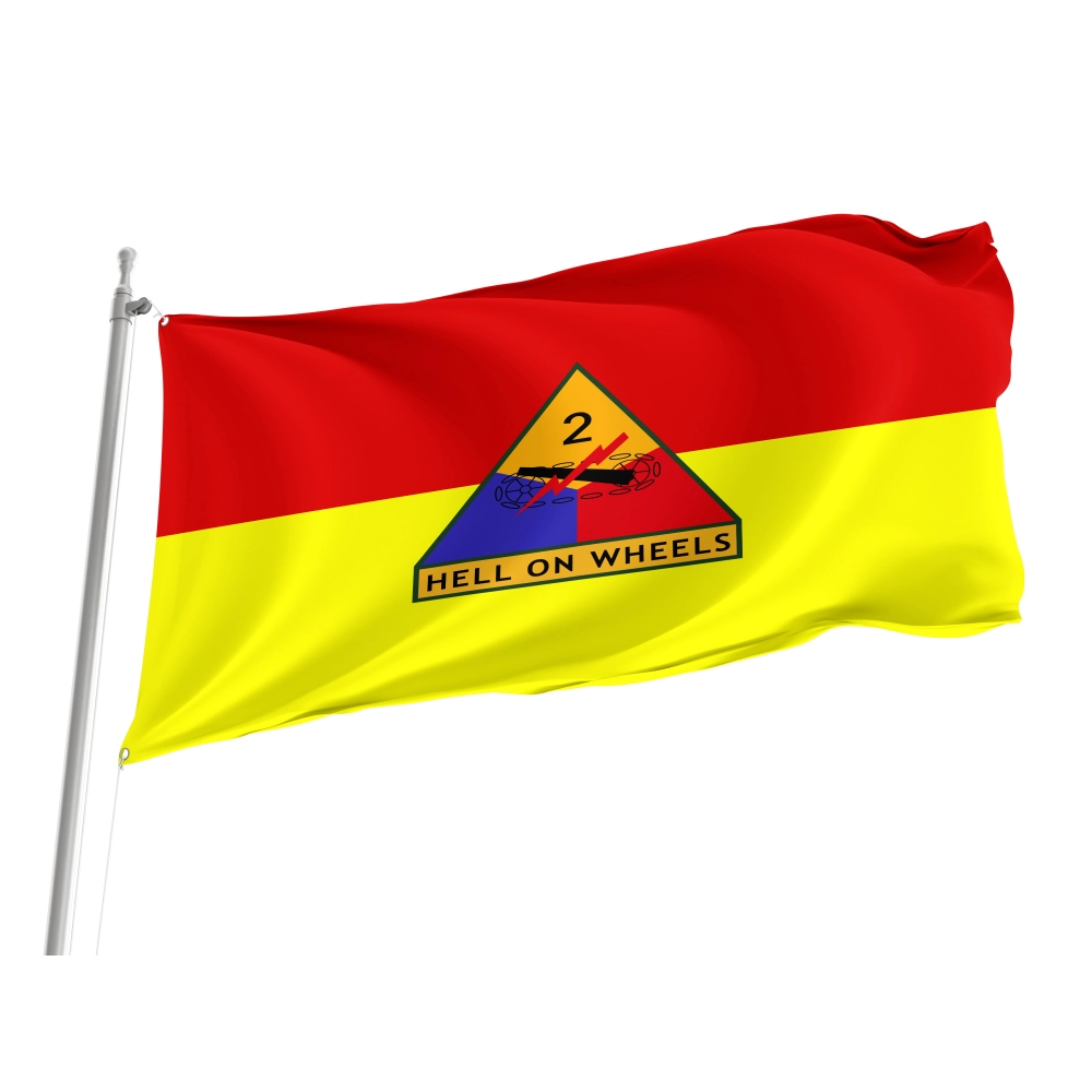 United States Army 2nd Armored Division Flag for Indoor & Outdoor Use