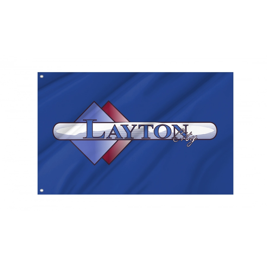 Flag of Layton, Utah, Patriotic Flags, Unique Design Print, Flags for Indoor & Outdoor Use