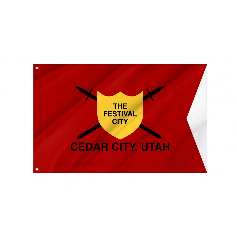 Cedar City 2010-2023, Utah Flag for Indoor & Outdoor Use Cedar City 2010-2023, Utah Flag for Indoor & Outdoor Use