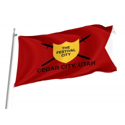 Cedar City 2010-2023, Utah Flag for Indoor & Outdoor Use