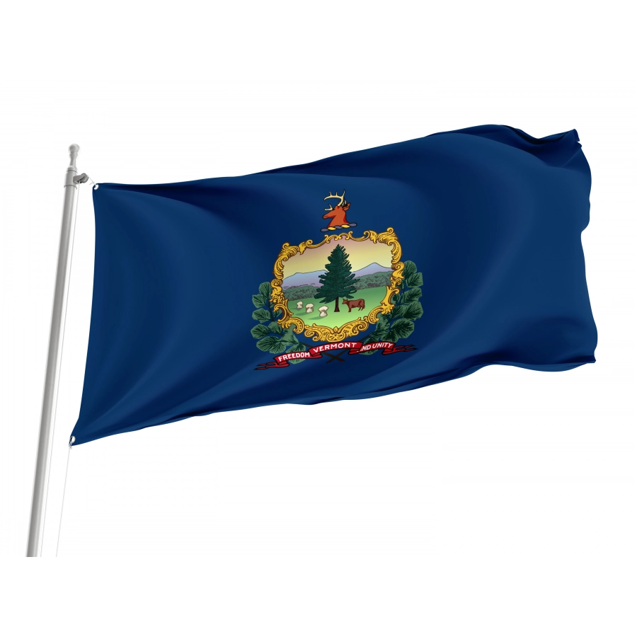 Flag of Vermont State, Patriotic Flags, Unique Design Print, Flags for Indoor & Outdoor Use