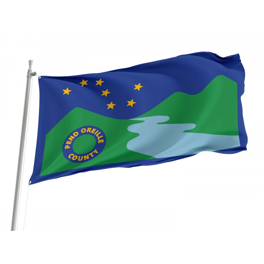 Pend Oreille County, Washington Flag for Indoor & Outdoor Use - Shopflagworld Pend Oreille County, Washington Flag for Indoor & Outdoor Use, USA417
