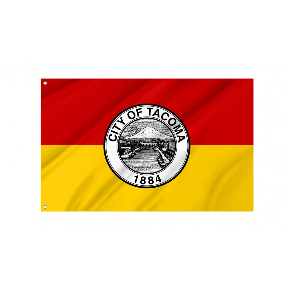 Tacoma 1931-1972, Washington Flag for Indoor & Outdoor Use