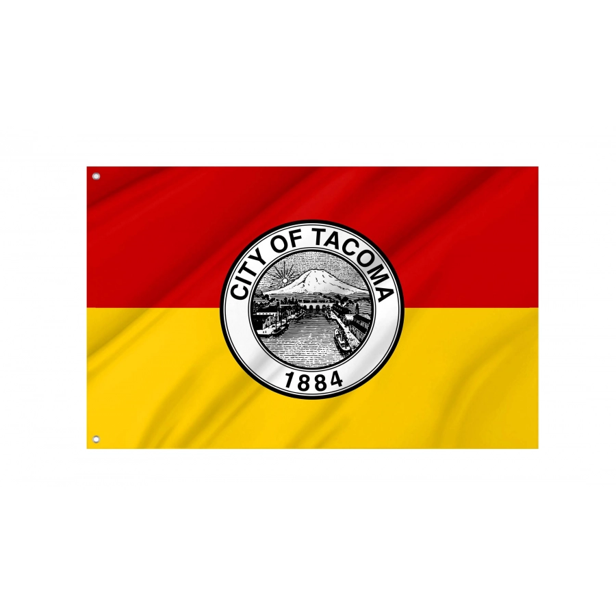 Tacoma 1931-1972, Washington Flag for Indoor & Outdoor Use, USA431