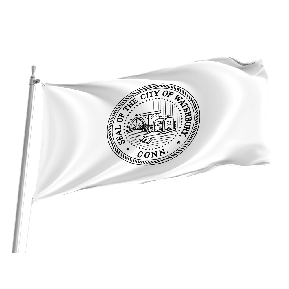 Waterbury White Flag for Indoor & Outdoor Use