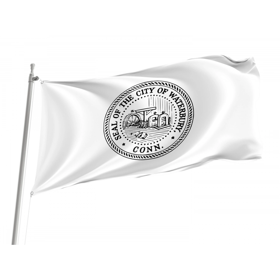 Flag of Waterbury, Connecticut, Patriotic Flags, Unique Design Print, Flags for Indoor & Outdoor Use