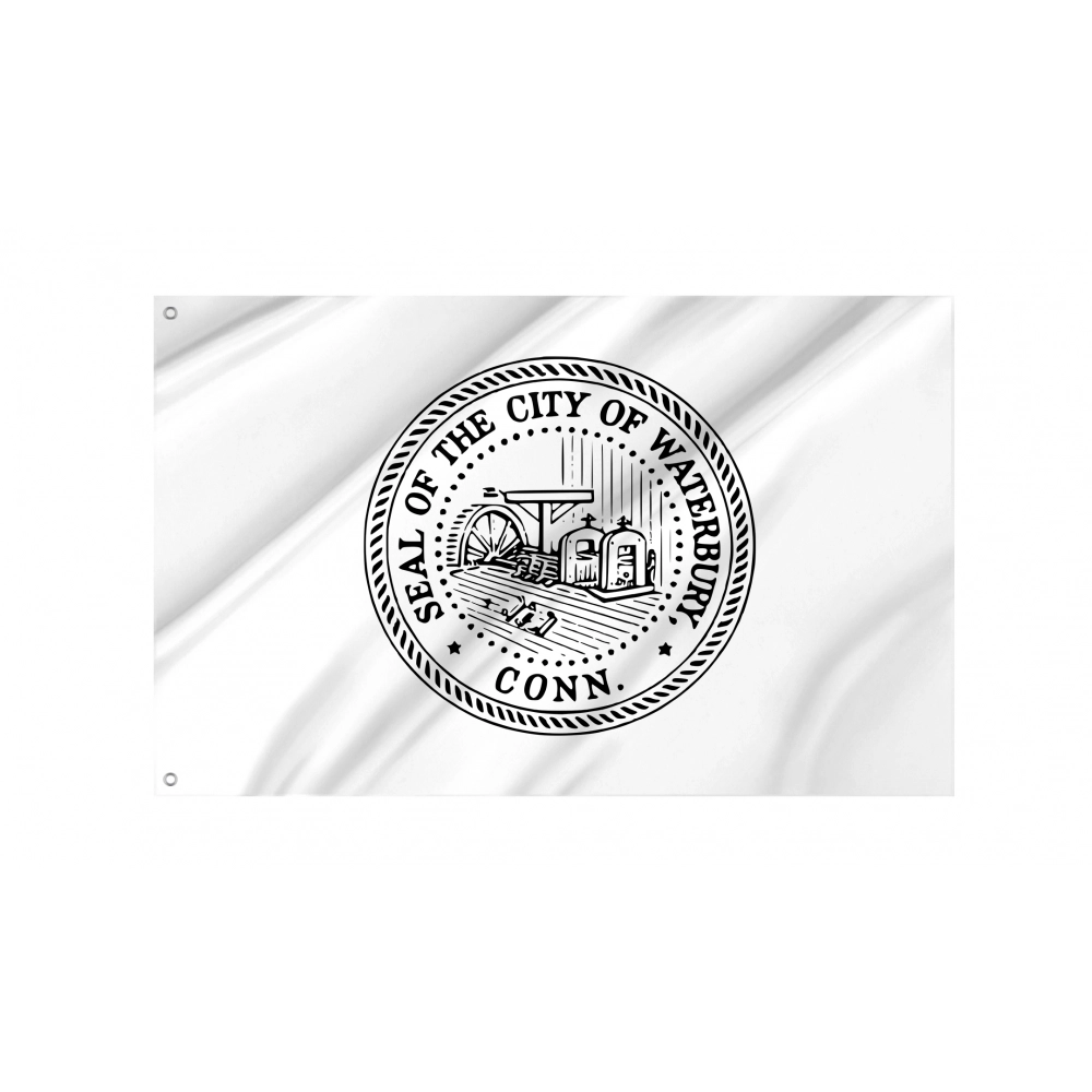 Waterbury White Flag for Indoor & Outdoor Use