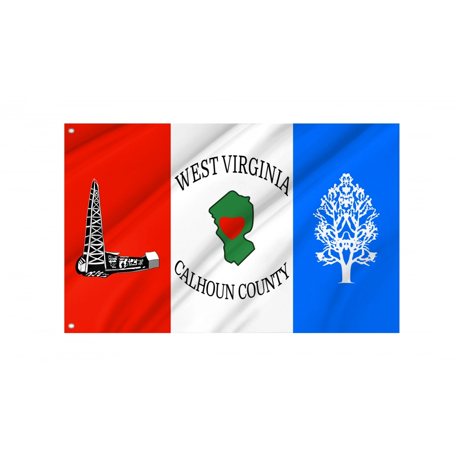 Flag of Calhoun County, Patriotic Flags, Unique Design Print, Flags for Indoor & Outdoor Use