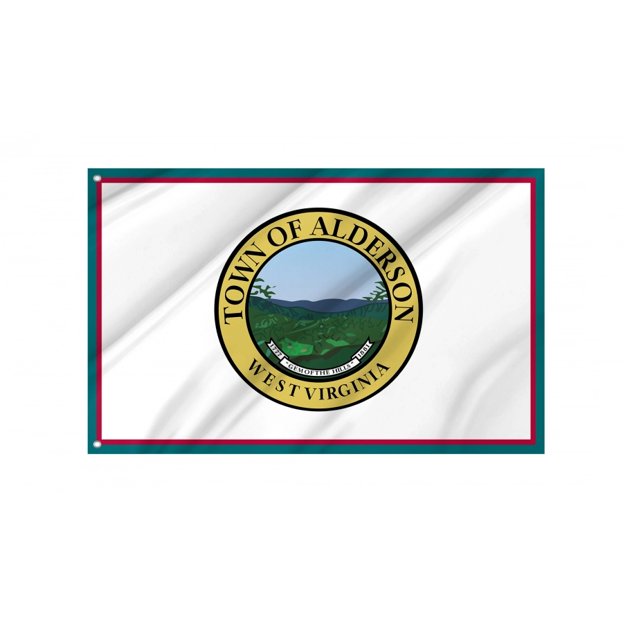Flag of Alderson, West Virginia, Patriotic Flags, Unique Design Print, Flags for Indoor & Outdoor Use