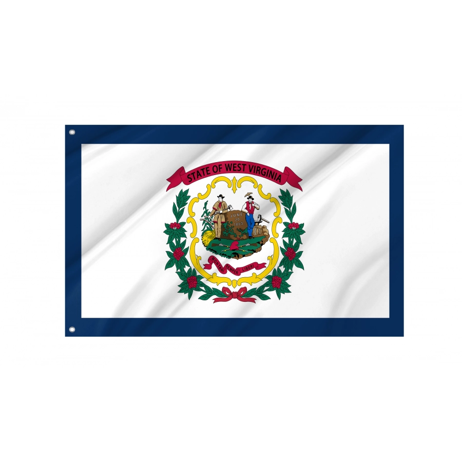 Flag of West Virginia State, Patriotic Flags, Unique Design Print, Flags for Indoor & Outdoor Use