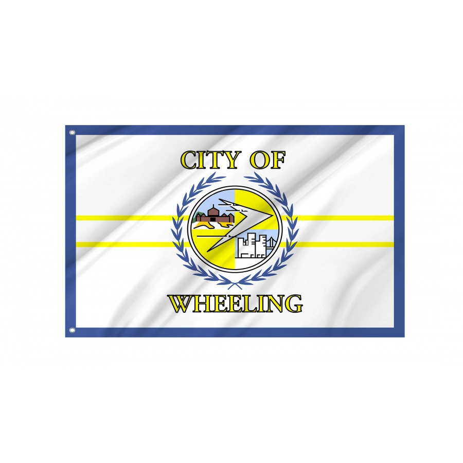 Flag of Wheeling, West Virginia 1968-2018, Patriotic Flags, Unique Design Print, Flags for Indoor & Outdoor Use