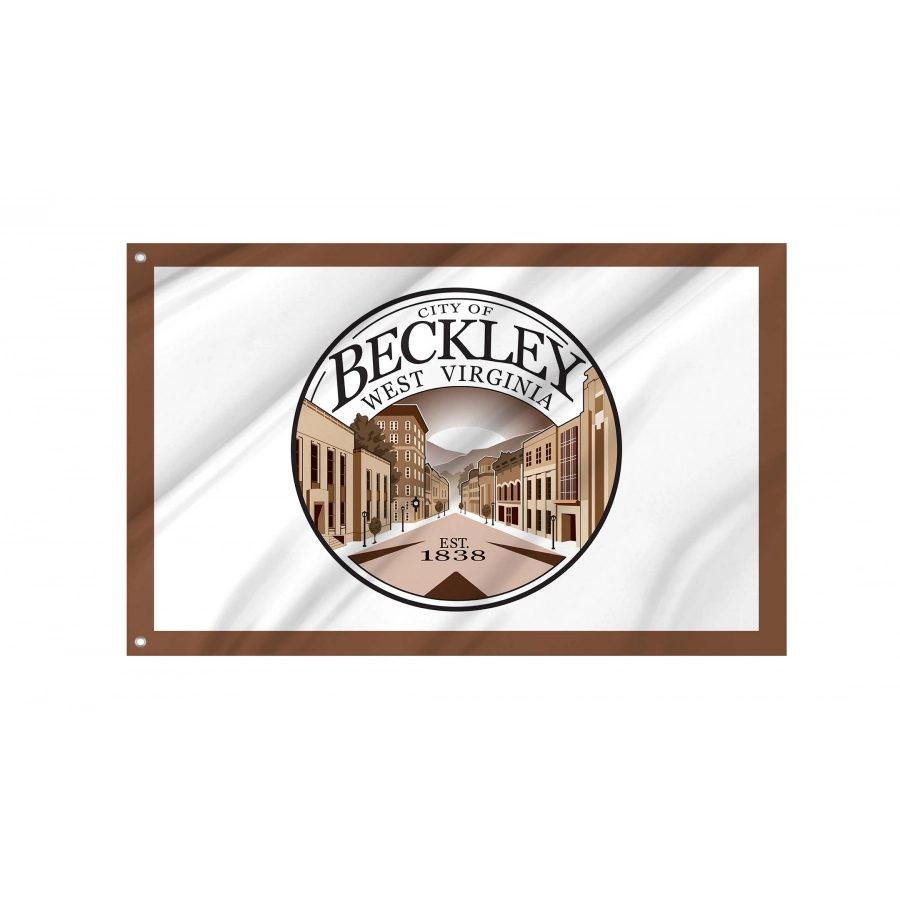 Beckley City 1838 West Virginia Flag for Indoor & Outdoor Use, USA111