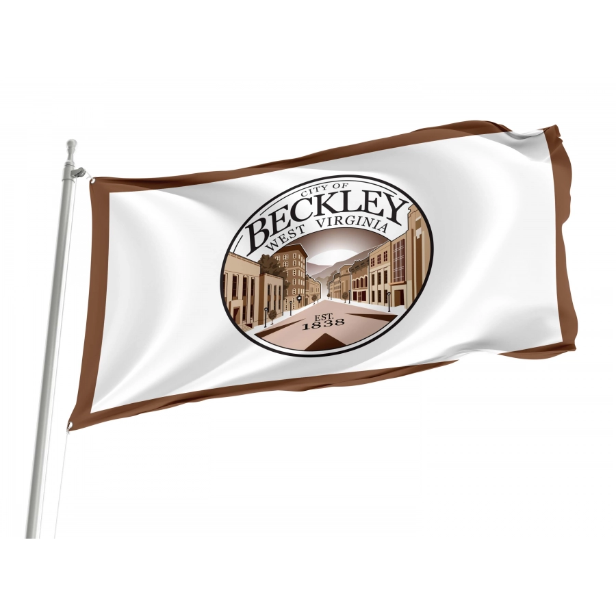 Beckley City 1838 West Virginia Flag for Indoor & Outdoor Use, USA111