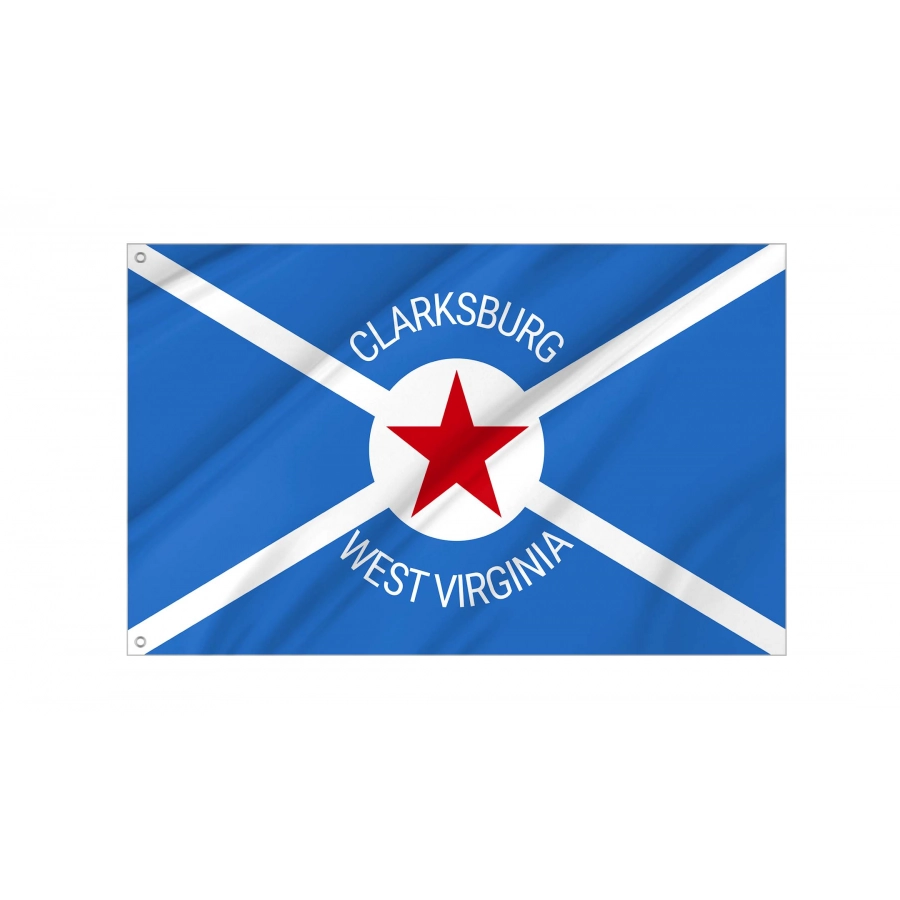 Clarksburg Flag for Indoor & Outdoor Use, USA115