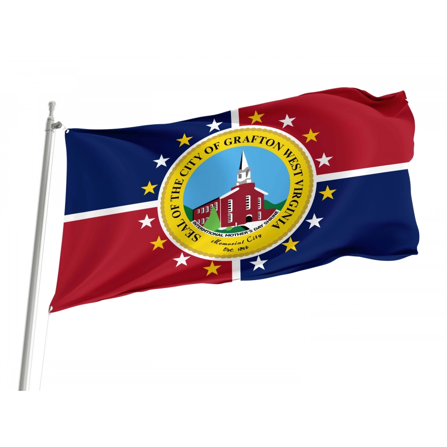 Grafton, West Virginia Flag for Indoor & Outdoor Use, USA101