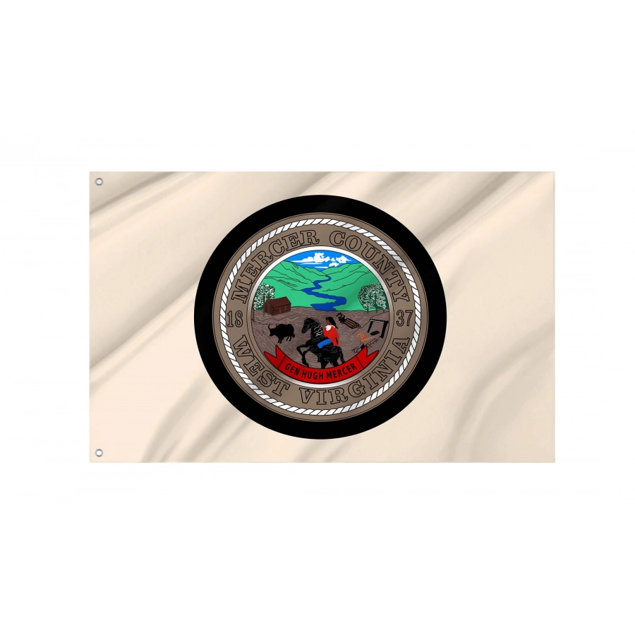 Mercer County, West Virginia Flag for Indoor & Outdoor Use, USA107