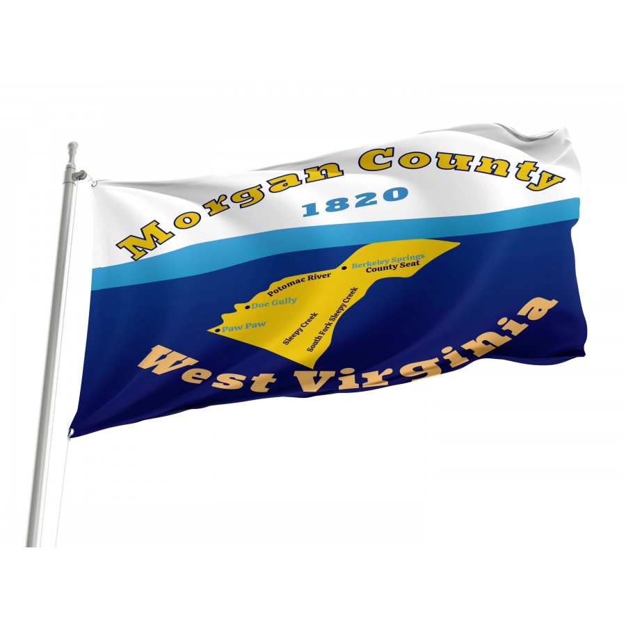 Morgan County Flag for Indoor & Outdoor Use, USA109