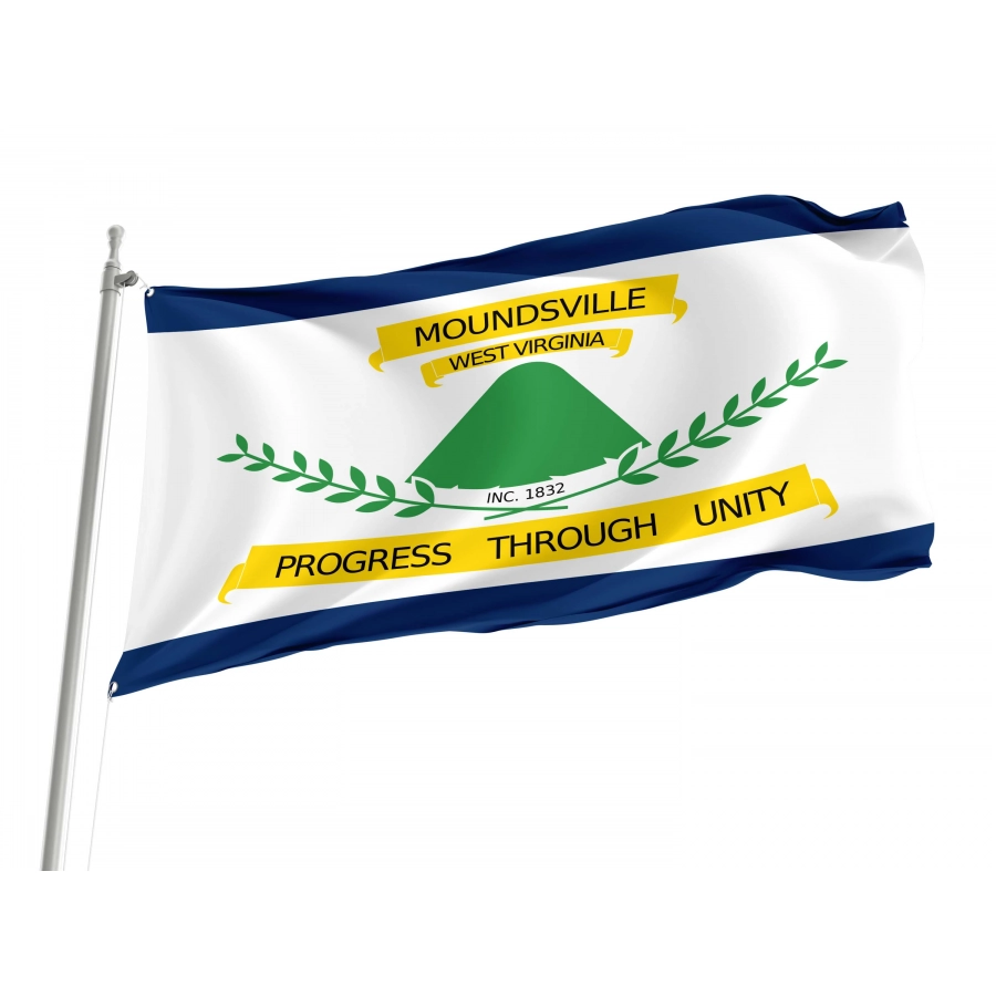 Moundsville Flag for Indoor & Outdoor Use, USA130