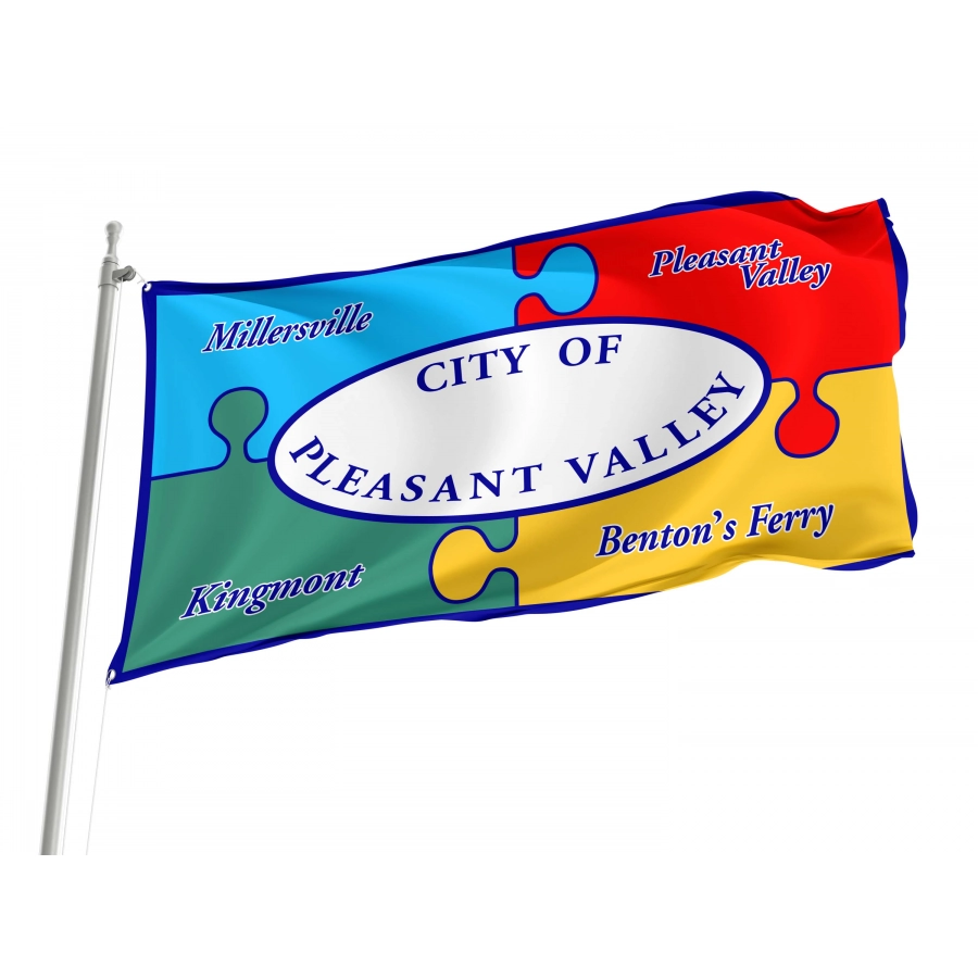 Pleasant Valley Flag for Indoor & Outdoor Use, USA134