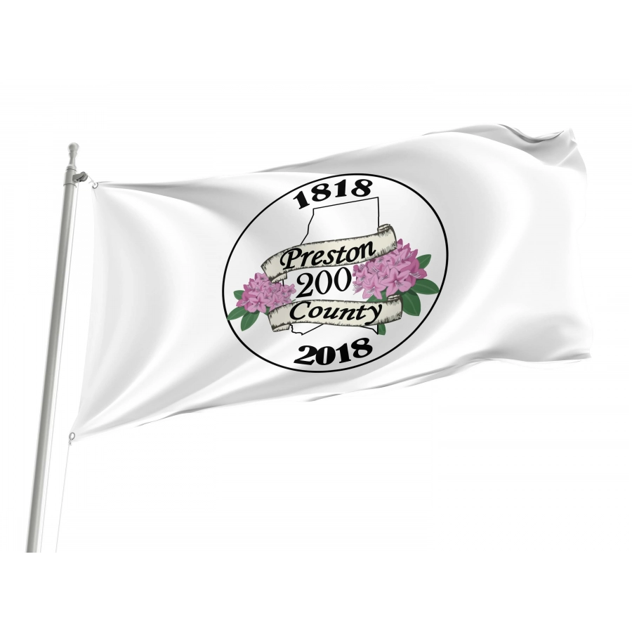 Preston County Flag for Indoor & Outdoor Use, USA110