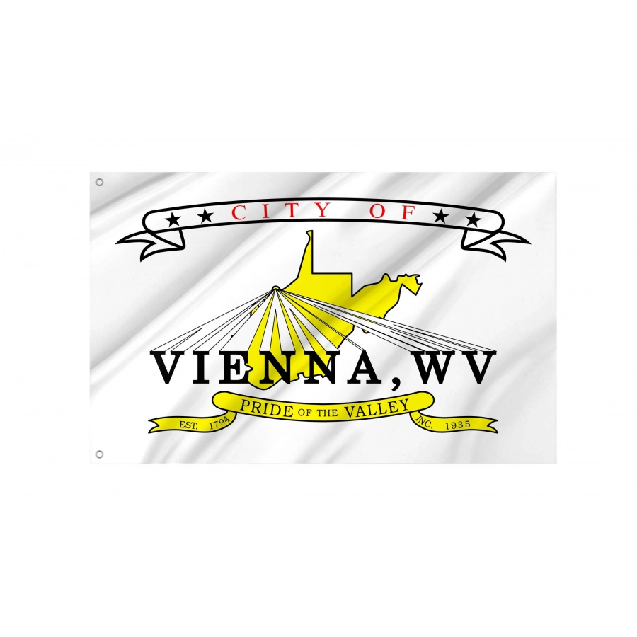 Vienna, West Virginia Flag for Indoor & Outdoor Use, USA143