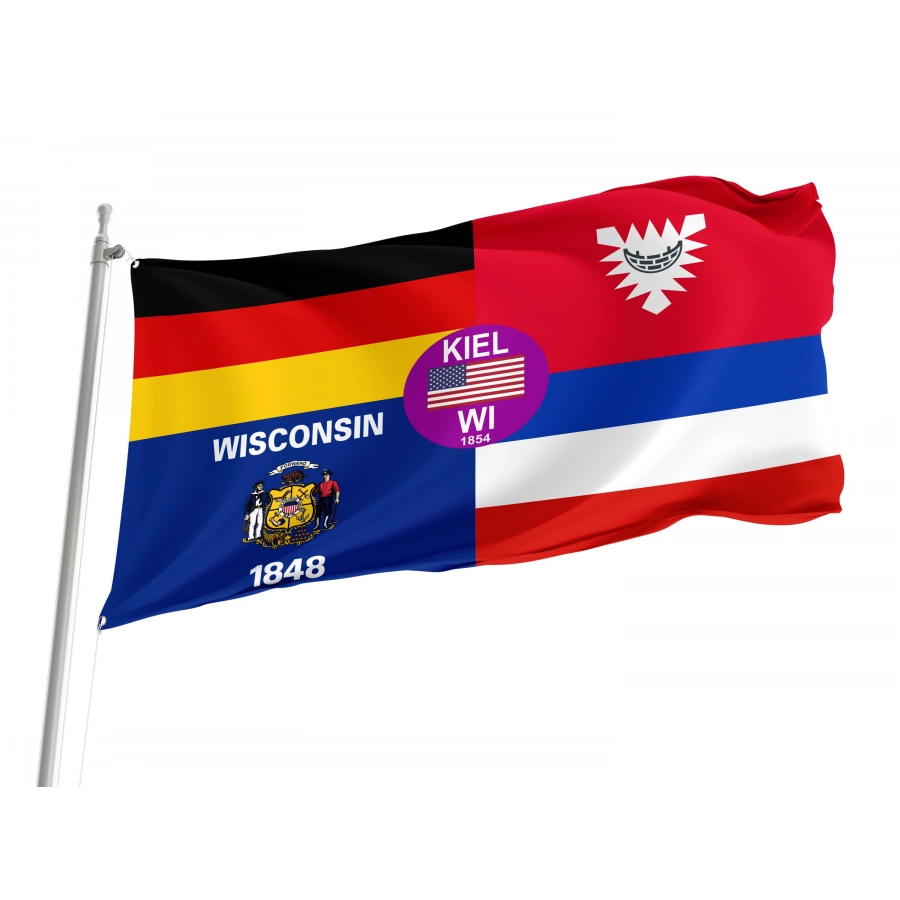 Kiel, Wisconsin Flag for Indoor & Outdoor Use, USA433