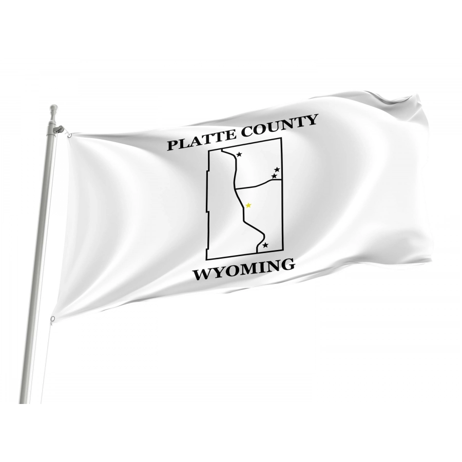 Platte County, Wyoming Flag for Indoor & Outdoor Use, USA437