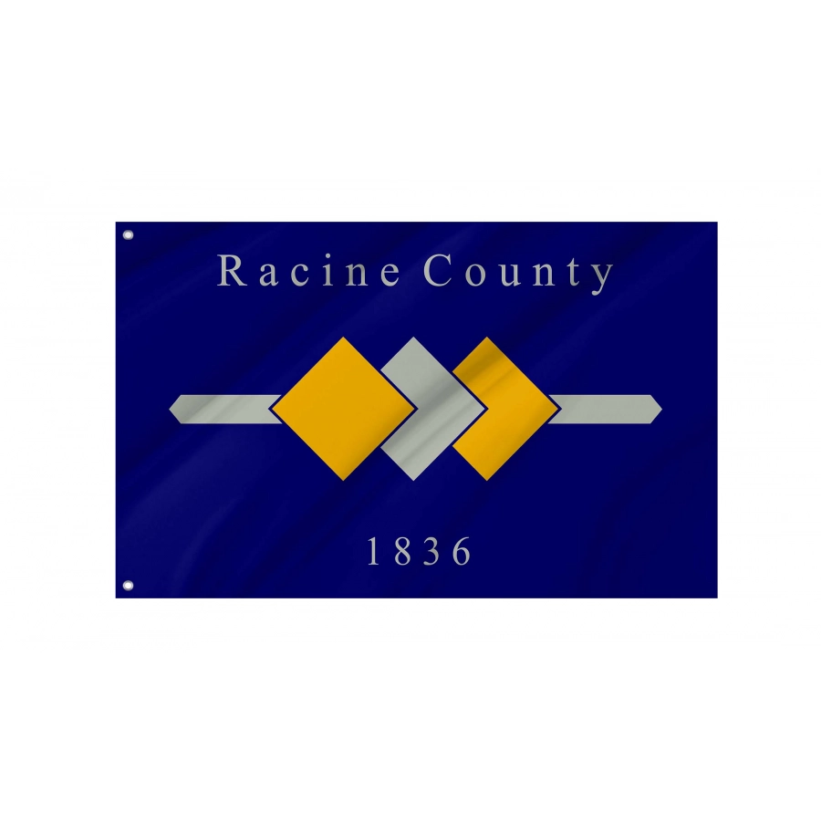 Racine County, Wisconsin Flag for Indoor & Outdoor Use, USA432