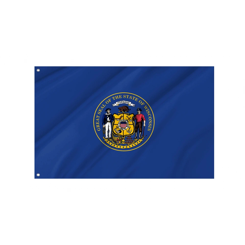 Wisconsin 1975-1981 Unofficial Flag for Indoor & Outdoor Use