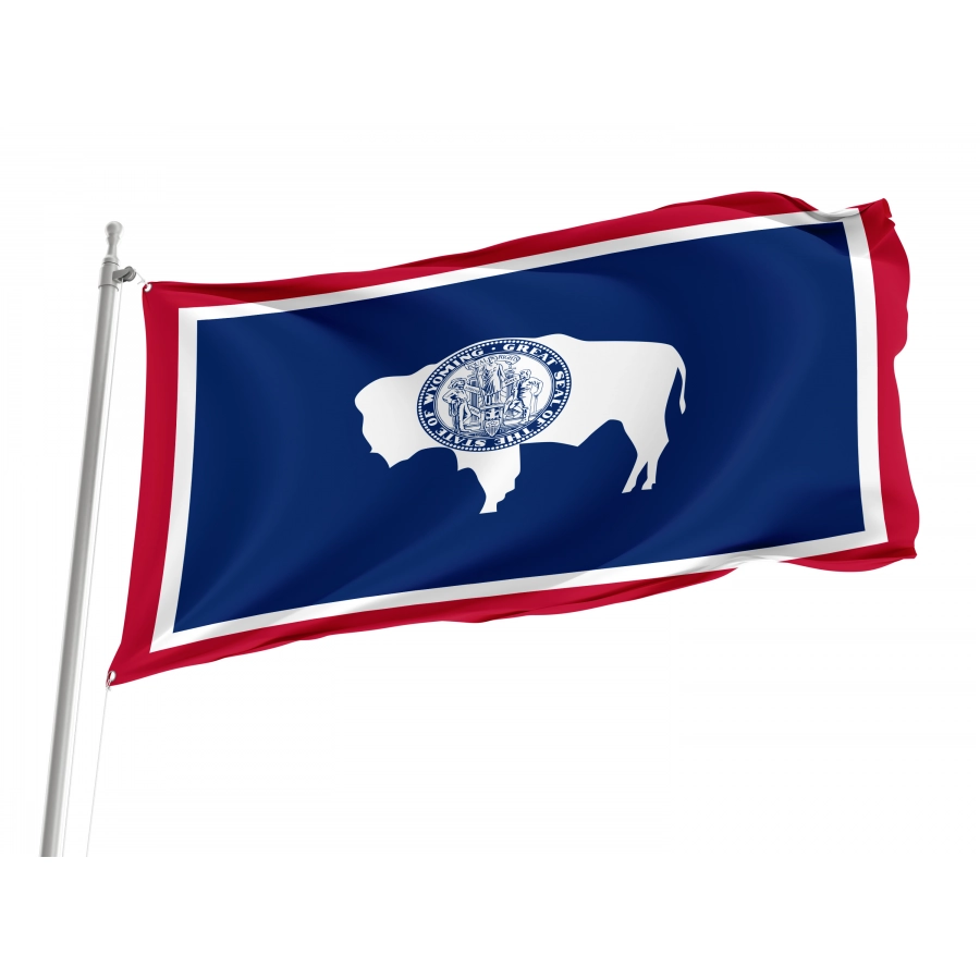 Flag Of Wyoming State, Patriotic Flags, Unique Design Print, Flags For Indoor & Outdoor Use - High Quality Wyoming for Indoor and Outdoor Use