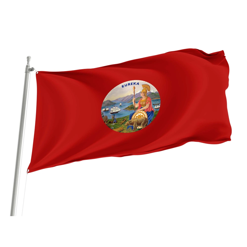 California 1864-February 3, 1911 Flag for Indoor & Outdoor Use