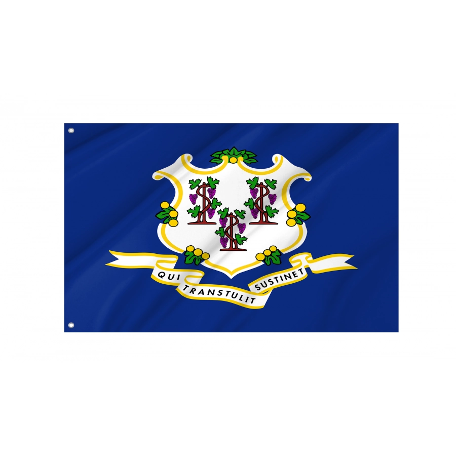 Flag of Connecticut State, Patriotic Flags, Unique Design Print, Flags for Indoor & Outdoor Use