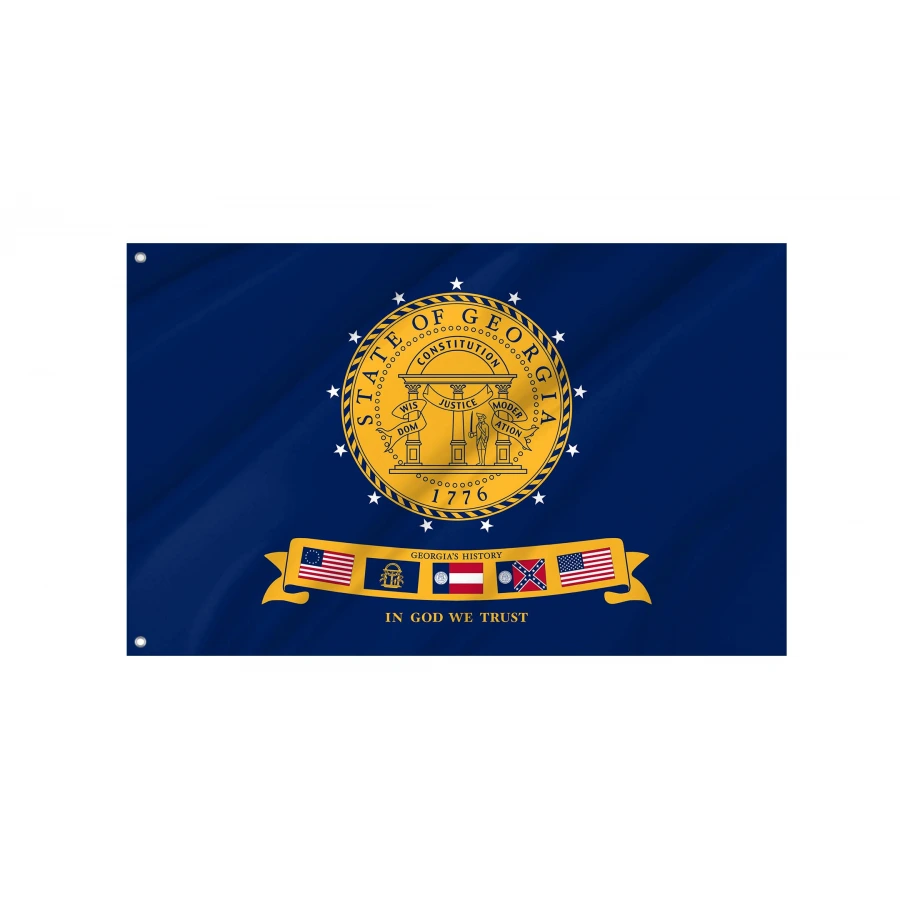 Georgia January 31, 2001 - February 19, 2003 Flag for Indoor & Outdoor Use, USA495