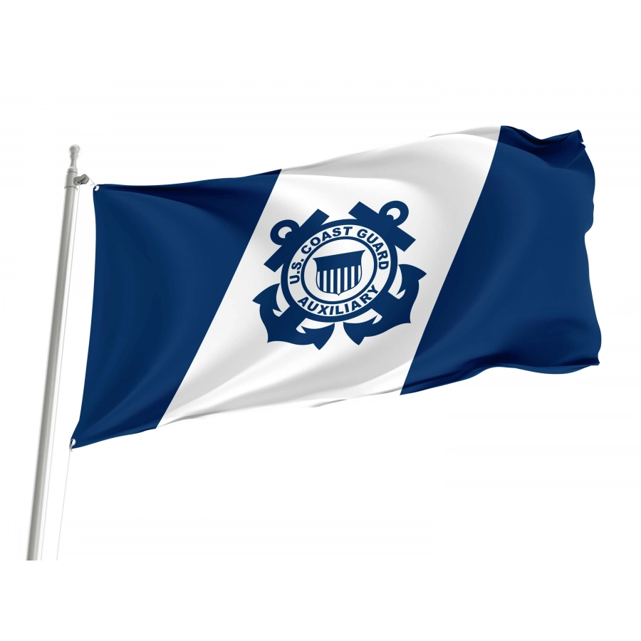 United States Coast Guard Auxiliary Flag for Indoor & Outdoor Use, USA461