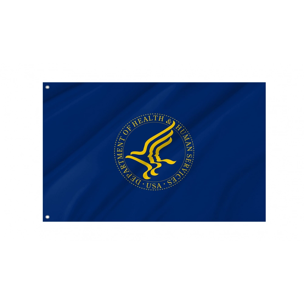 U.S. Department of Health and Human Services Blue Flag for Indoor & Outdoor Use