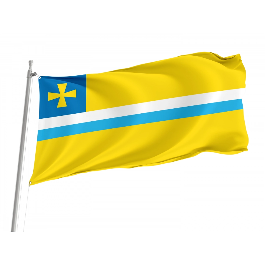 Flag of Kremenchuk Region, Poltava District, Patriotic Flags, Unique Design Print, Flags for Indoor & Outdoor Use