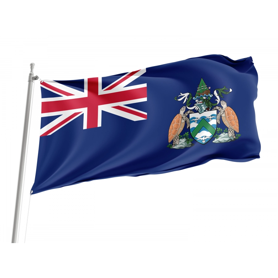 Flag of Ascension Island, Patriotic Flags, Unique Design Print, Flags for Indoor & Outdoor Use