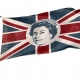 Queen Elizabeth on Britain Flag for Indoor & Outdoor Use - Imagine 1