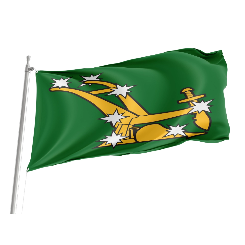 Starry Plough Green Flag for Indoor & Outdoor Use